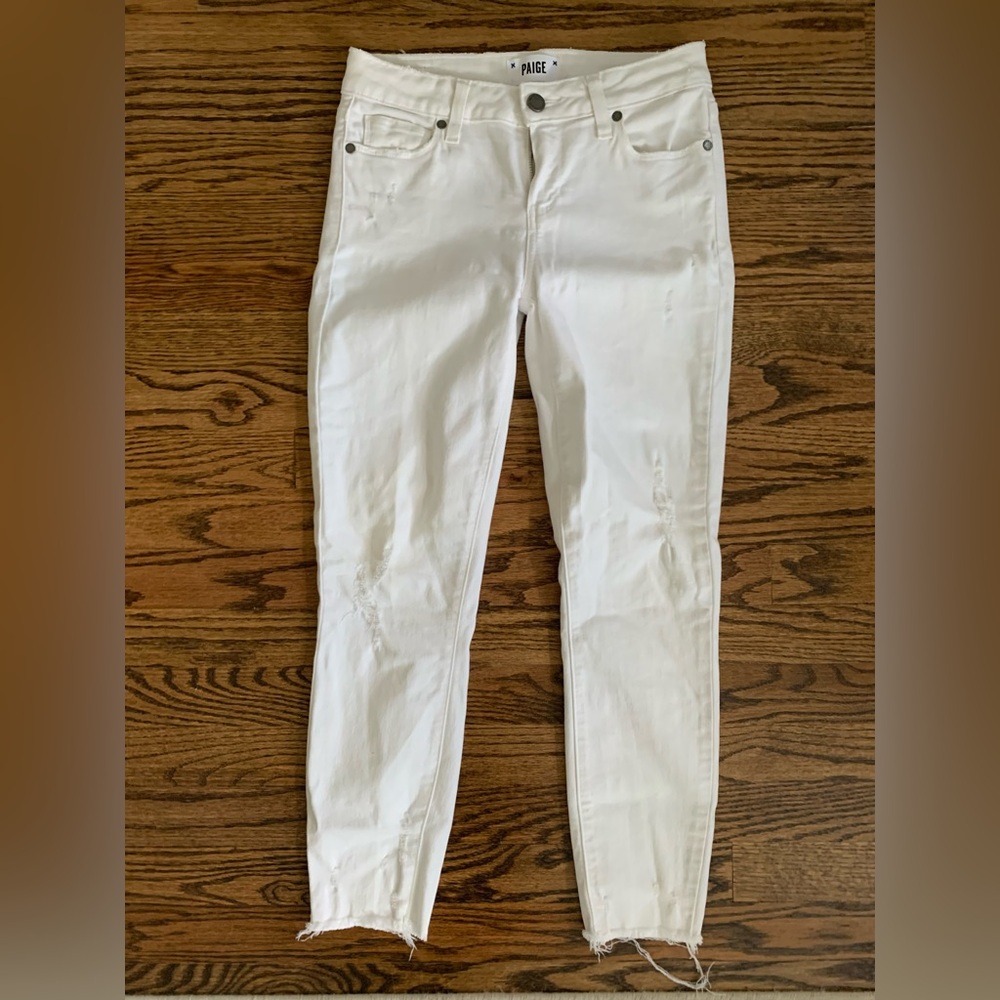 Paige white cropped pants size 26